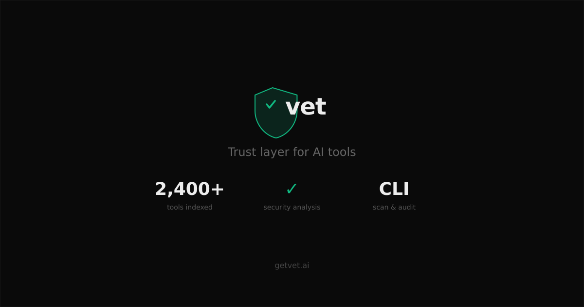 Show HN: Vet – Security registry for 88K+ MCP servers and AI tools